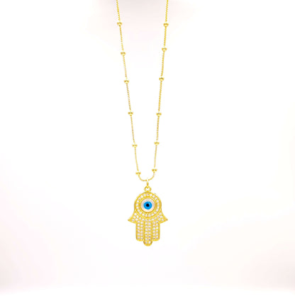 fatima hand necklace plated with 18K gold