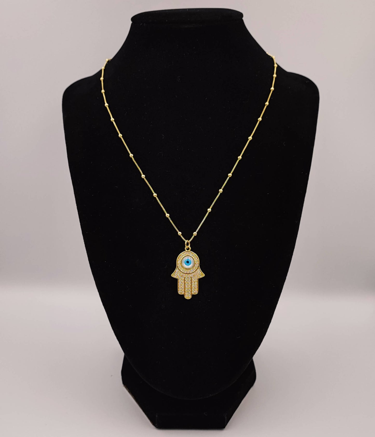 fatima hand necklace plated with 18K gold