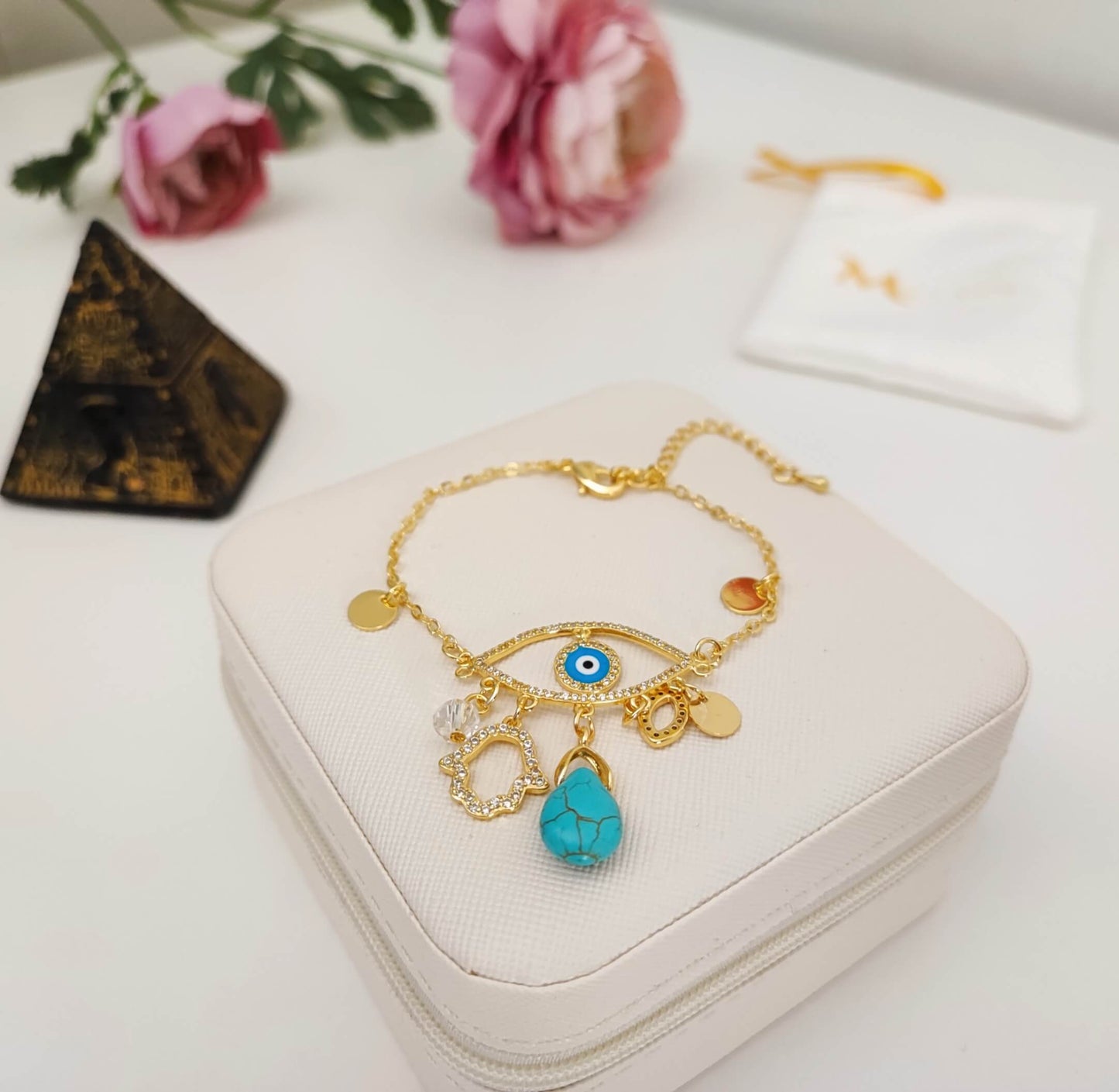 Farfasha bracelet 18k gold plated👁️