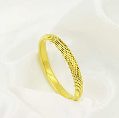 Gold Plated Rubber Bracelet