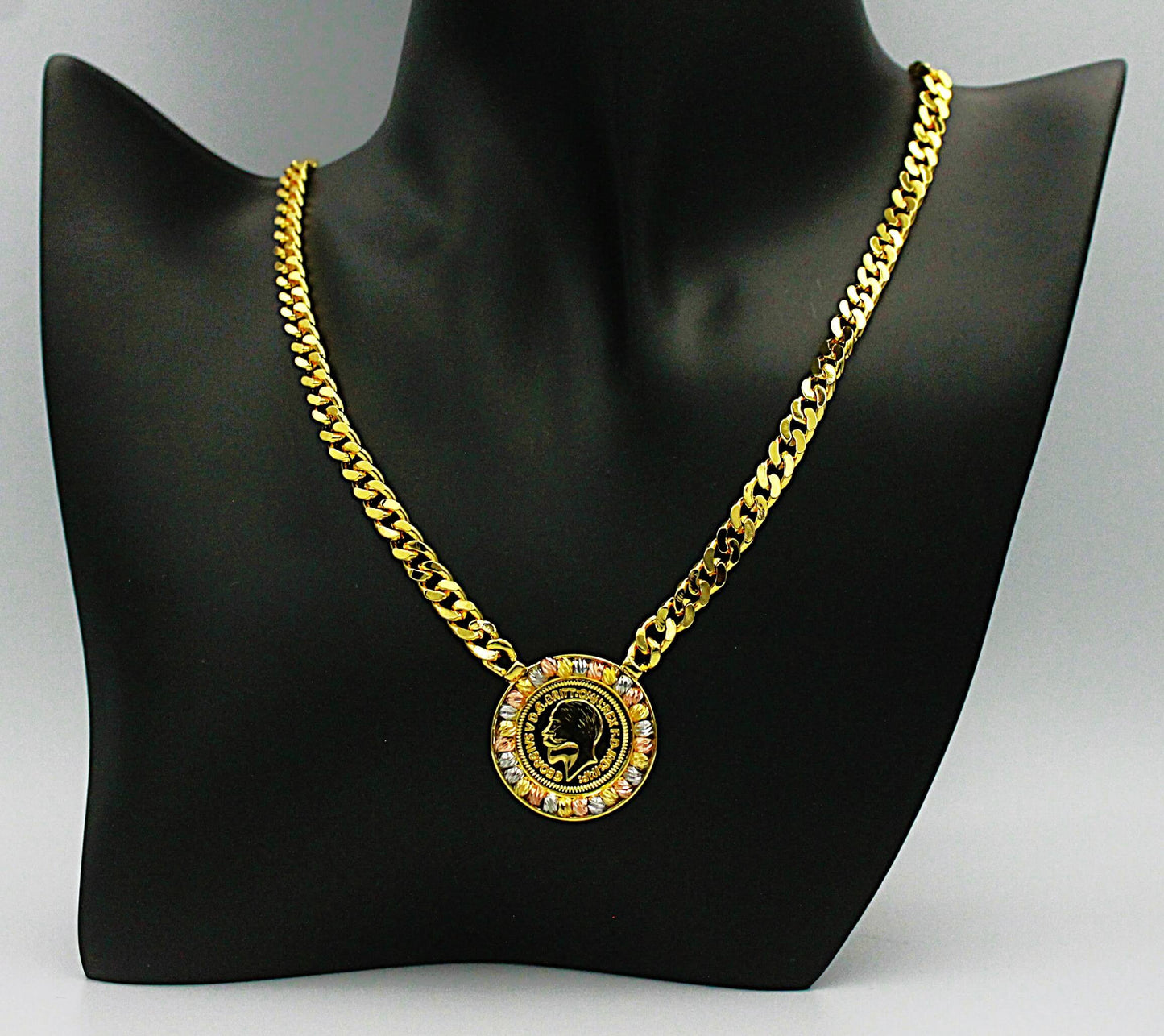 English lira necklace