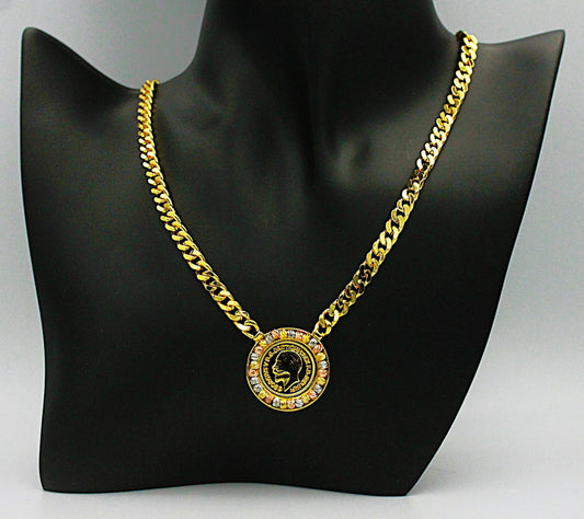 English lira necklace