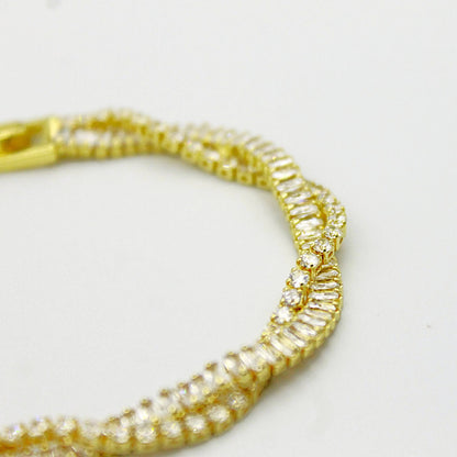 Diamond braided bracelet