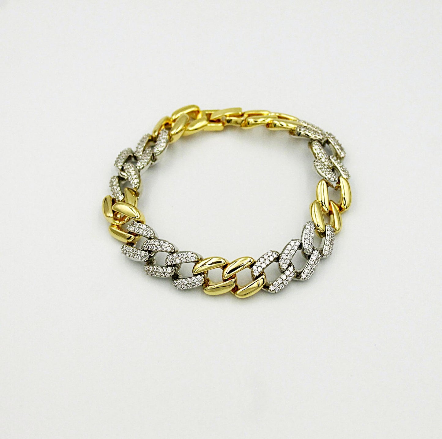 Half gold half silver bracelet