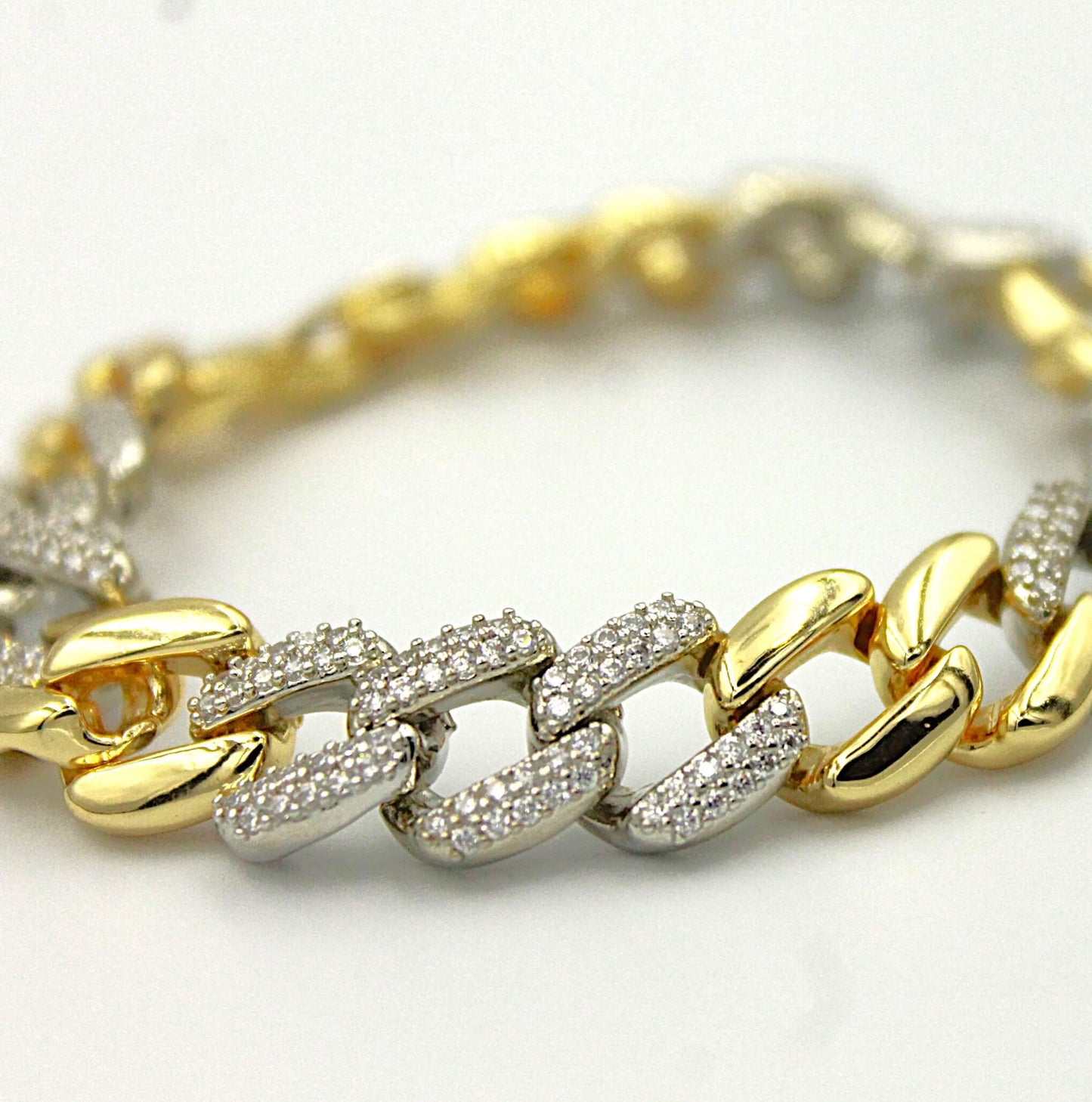 Half gold half silver bracelet