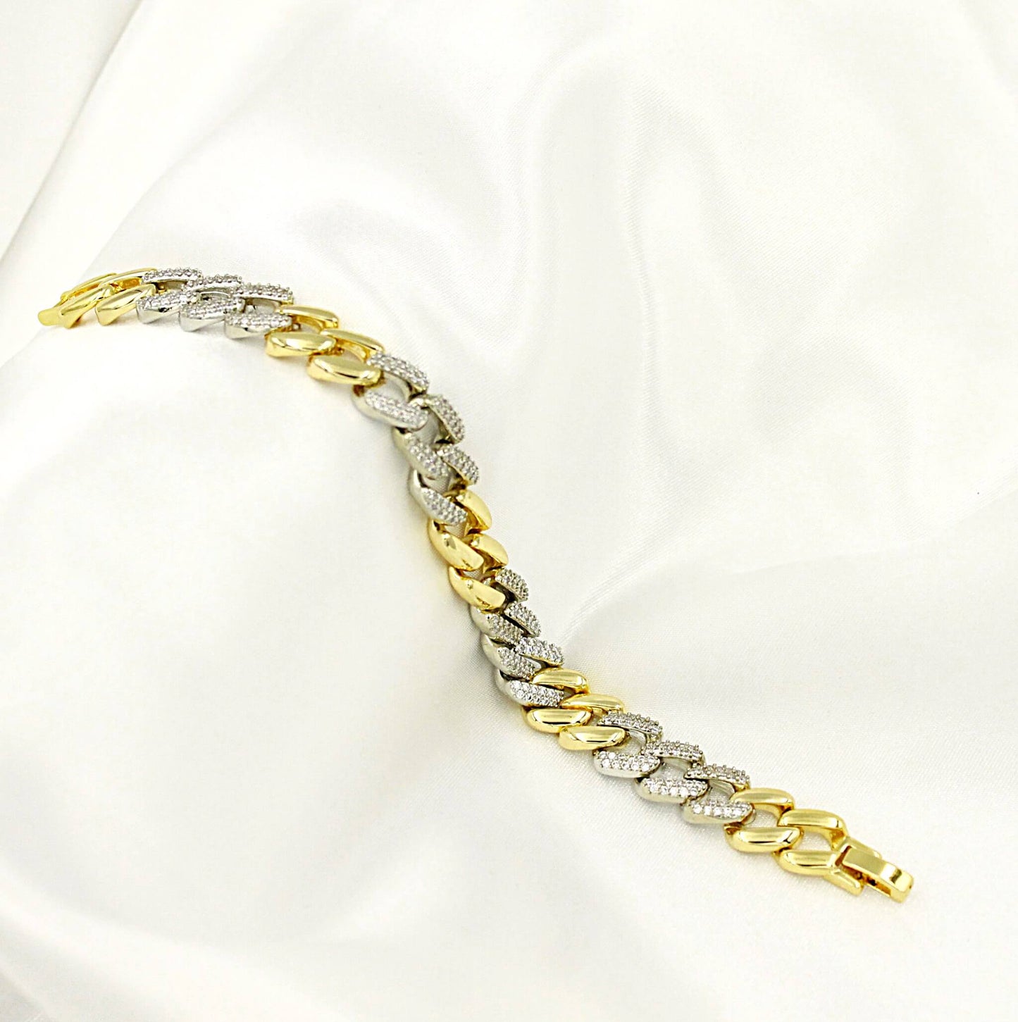 Half gold half silver bracelet