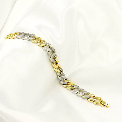 Half gold half silver bracelet