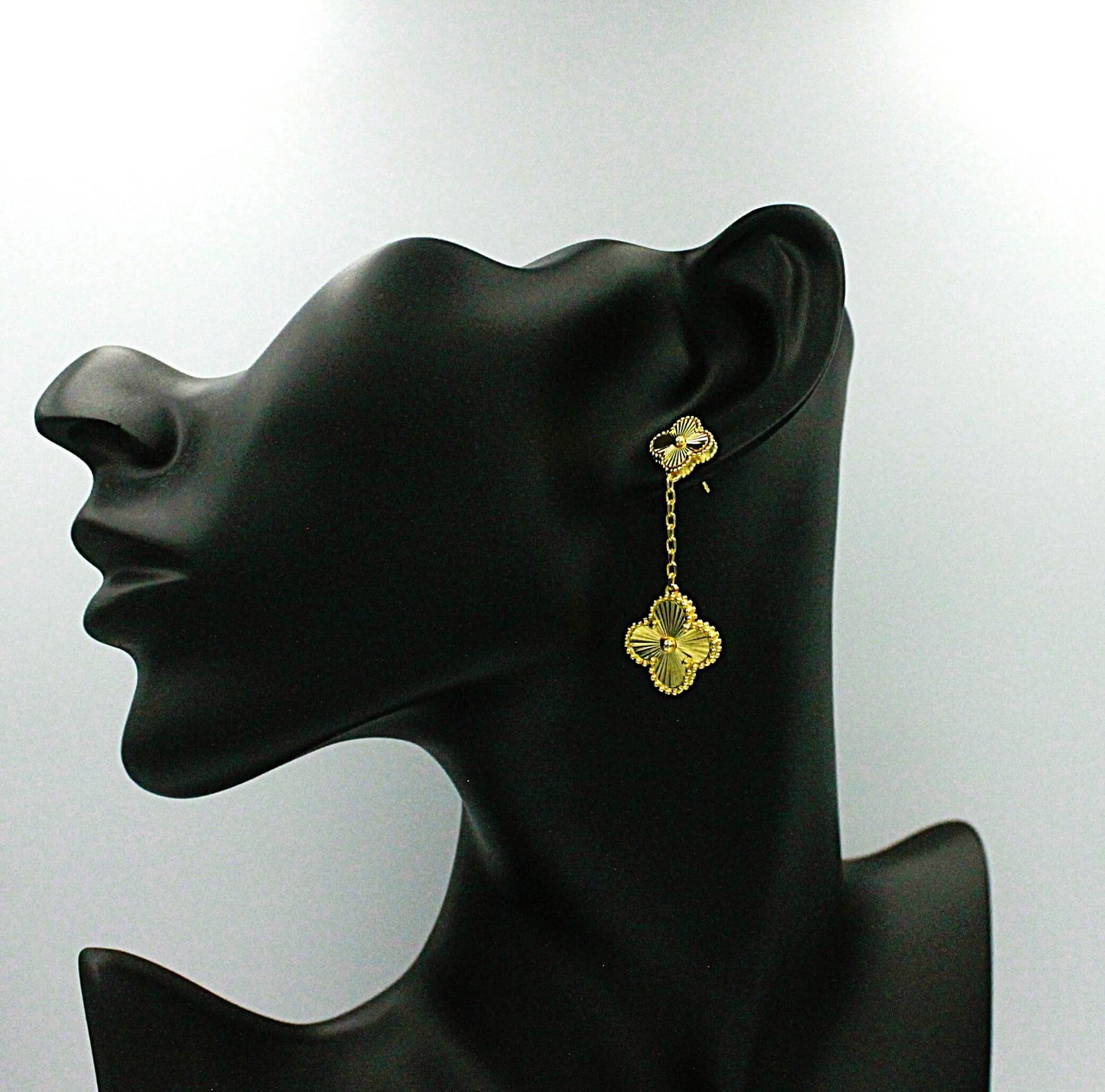 Clover Rose Drop Earrings