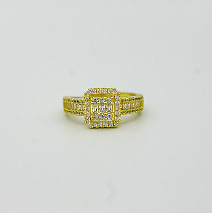 White Zircon Ring