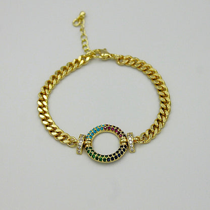 Zircon circle bracelet