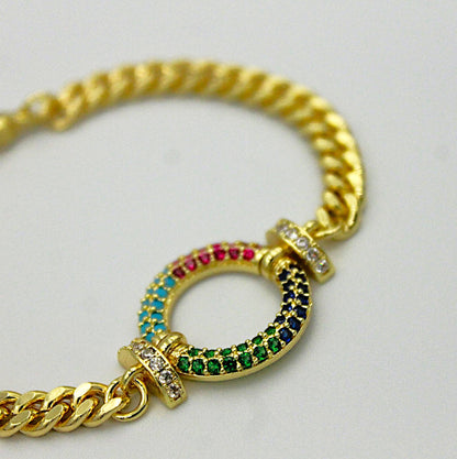 Zircon circle bracelet