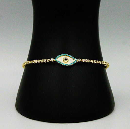 Tennis eye bracelet