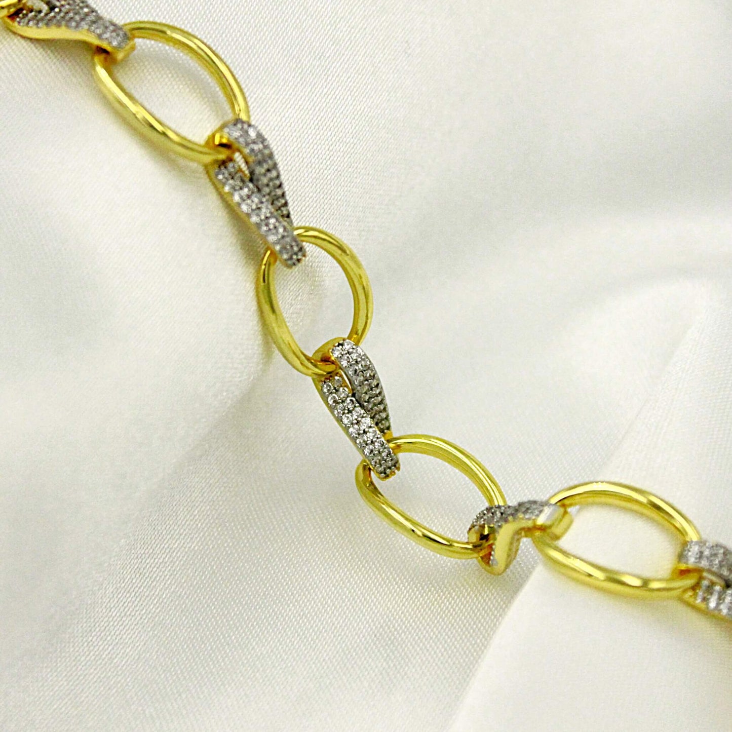 Silver and gold ring bracelet