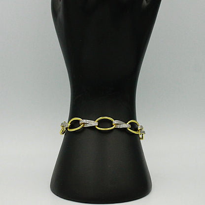 Silver and gold ring bracelet