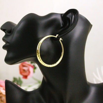 Trendy hoop earrings