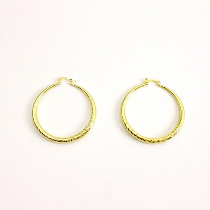 Trendy hoop earrings