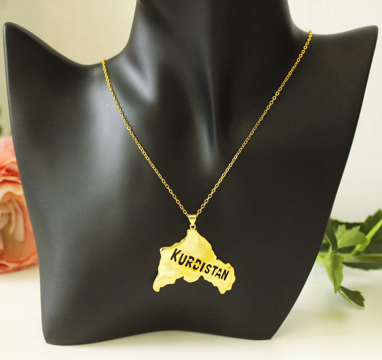 Kurdistan map necklace