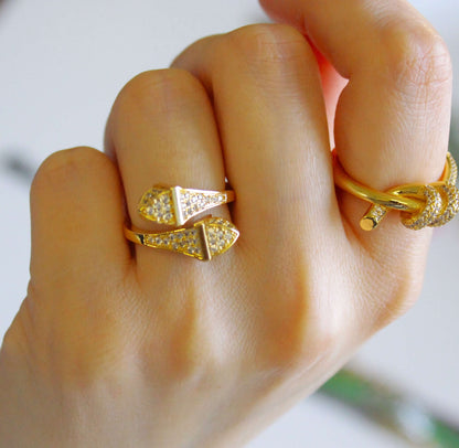 Two-headed snake (bracelet & ring)