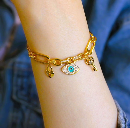 Eye bracelet and key