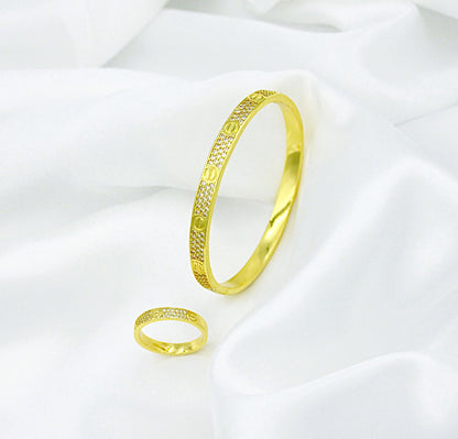 Zirkon armband och ring set