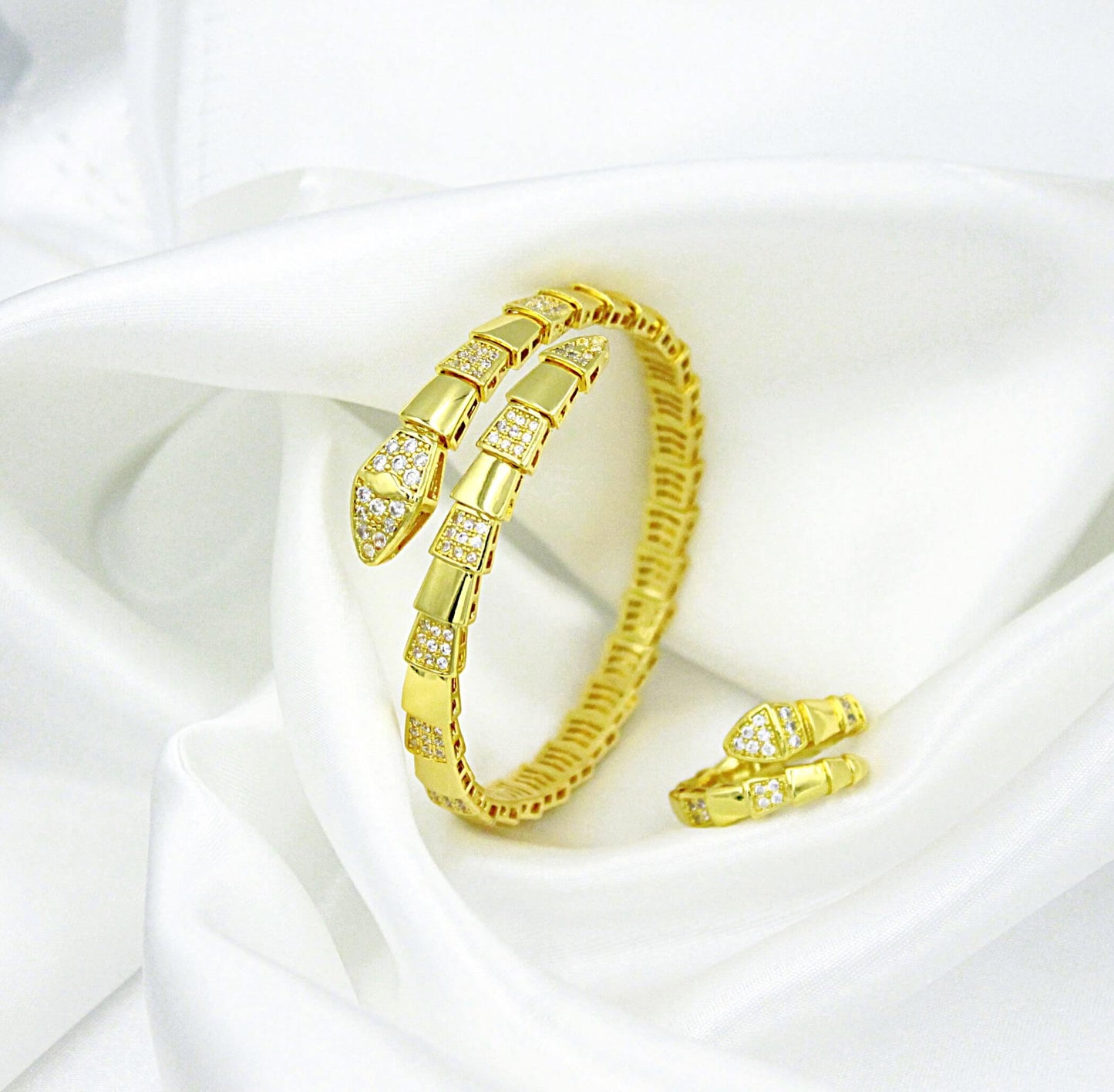 Snake armband och ring set