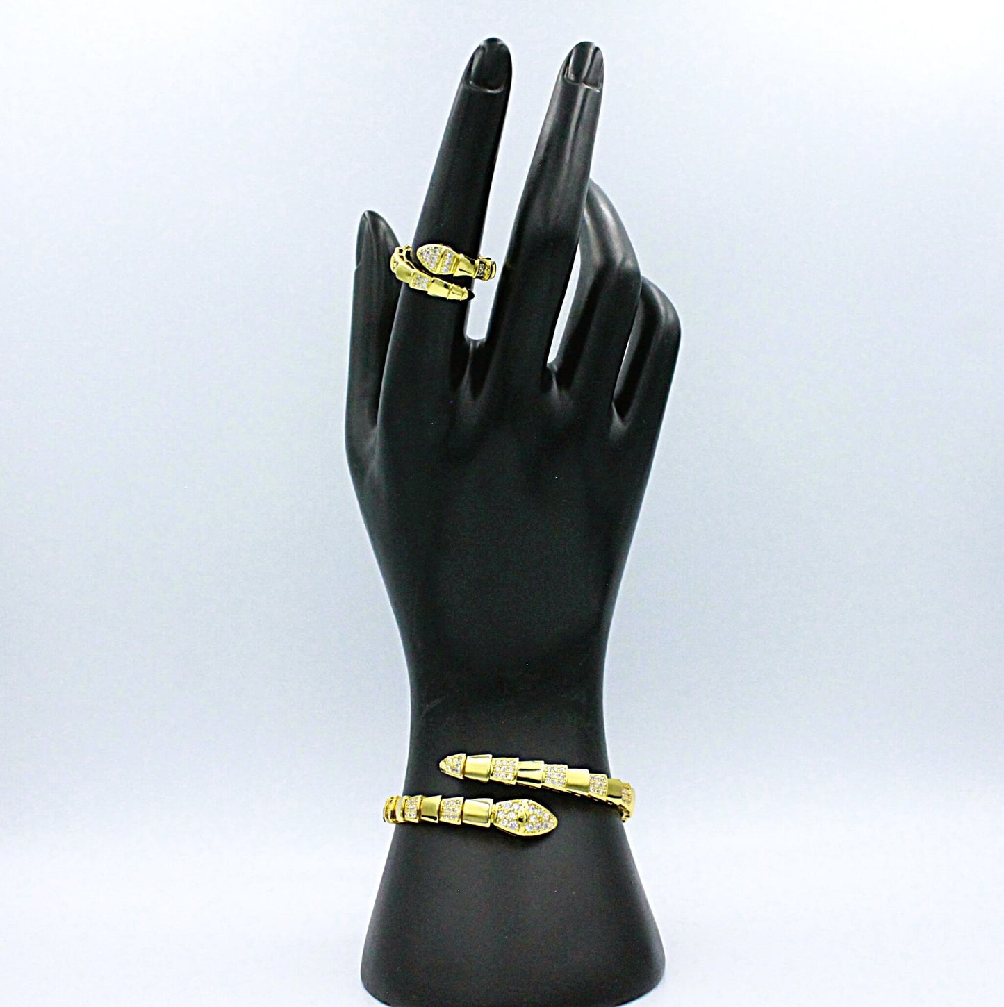 Schlangenarmband und Ringset