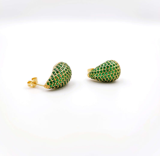 18k gold plated water drop earrings