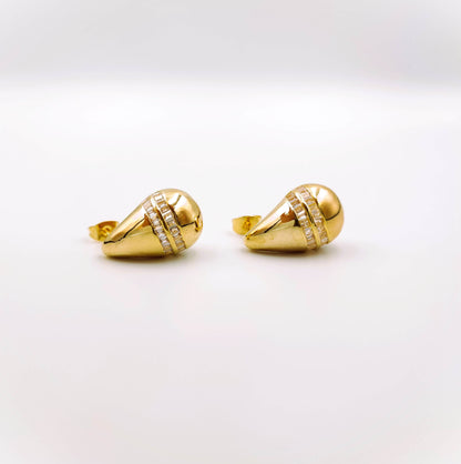 18k gold plated water drop earrings