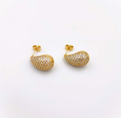 18k gold plated water drop earrings